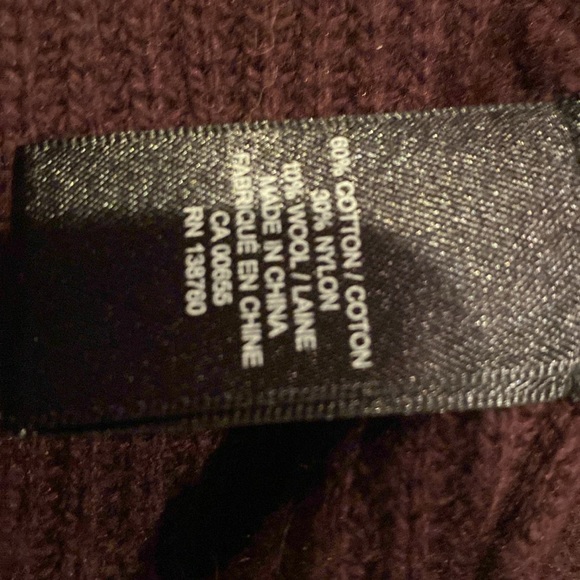 Mens RW&CO burgundy sweater cardigan - Picture 3 of 3